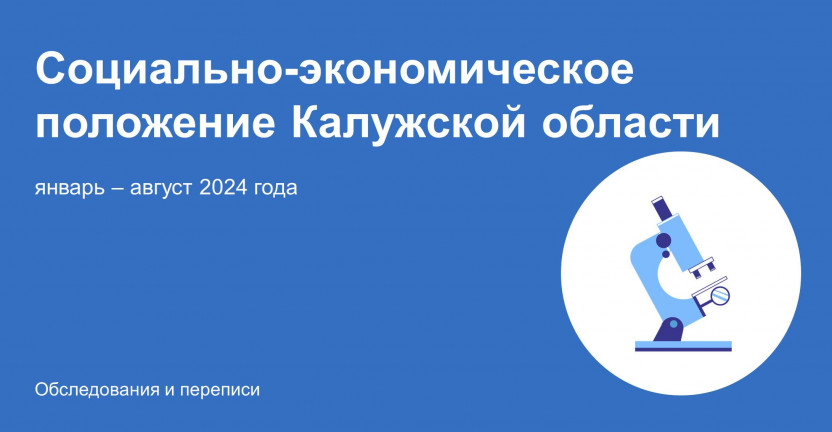 Социально-экономическое положение Калужской области в январе-августе 2024 года